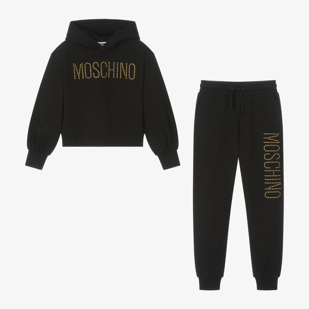 Girls Black Cotton Set