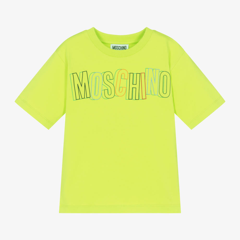 Boys & Girls Green Logo Cotton T-Shirt