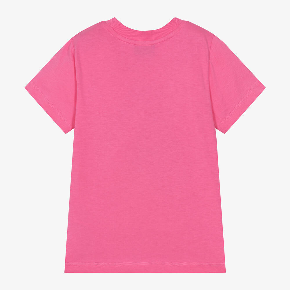 Boys & Girls Pink Logo Cotton T-Shirt