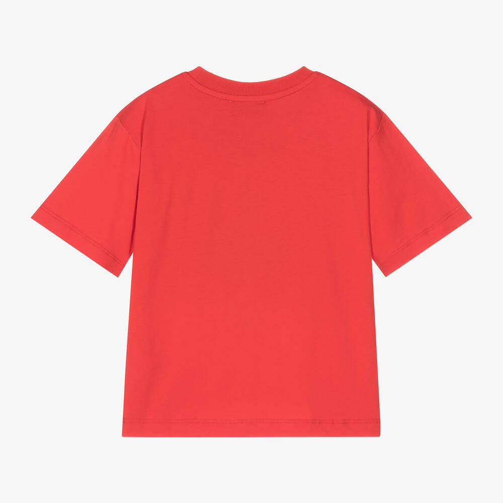 Boys & Girls Red Teddy Bear Cotton T-Shirt