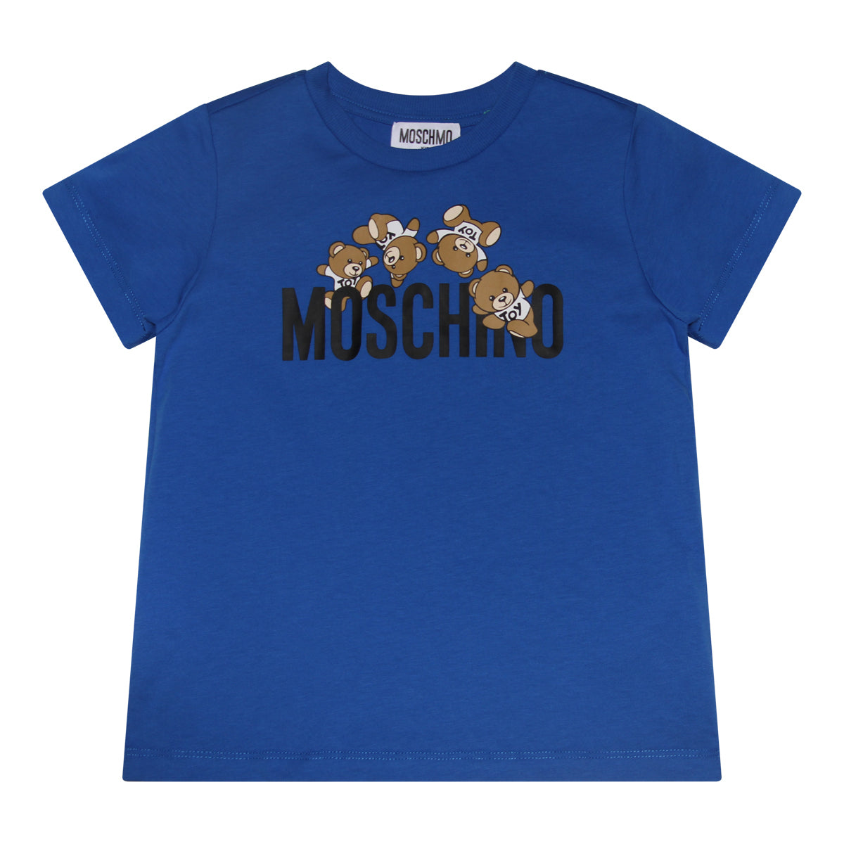 Boys & Girls Blue Logo Cotton T-Shirt