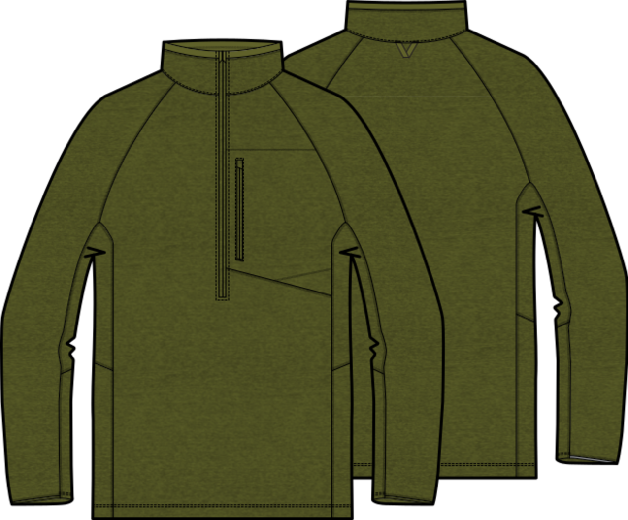 M Stockrun Grid 1/2 Zip