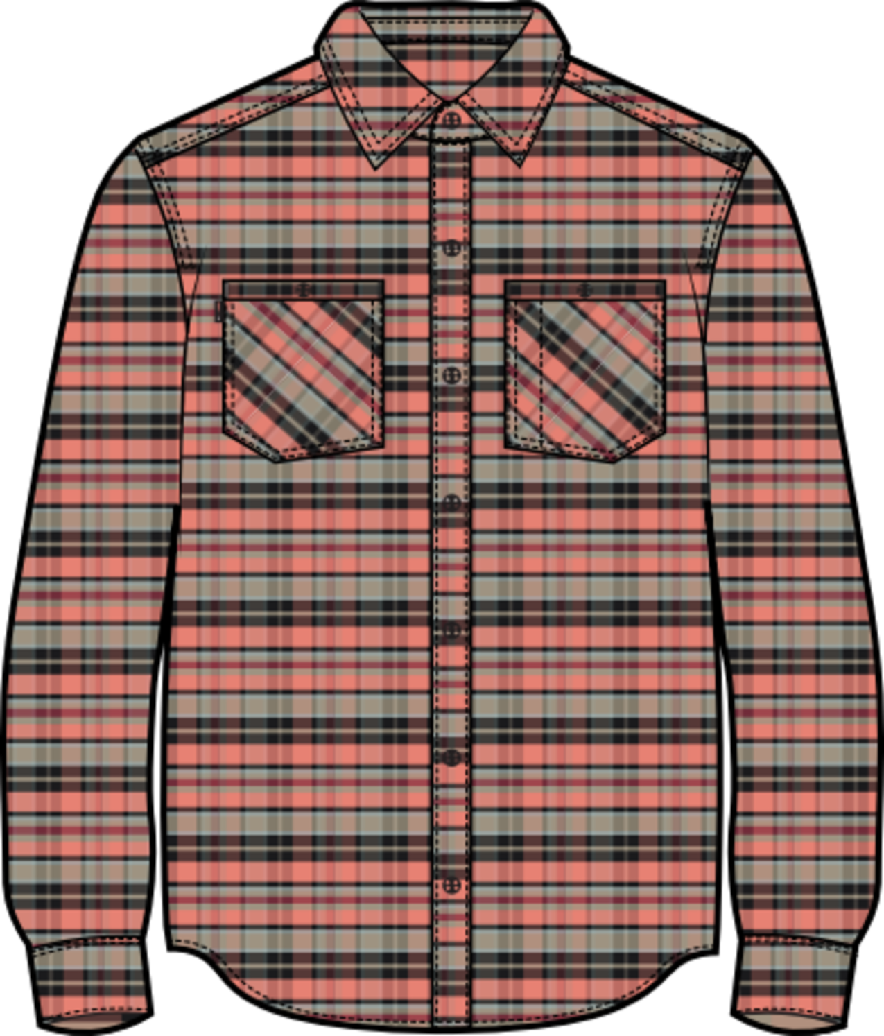 Men's Favorite Flannel Long Sleee