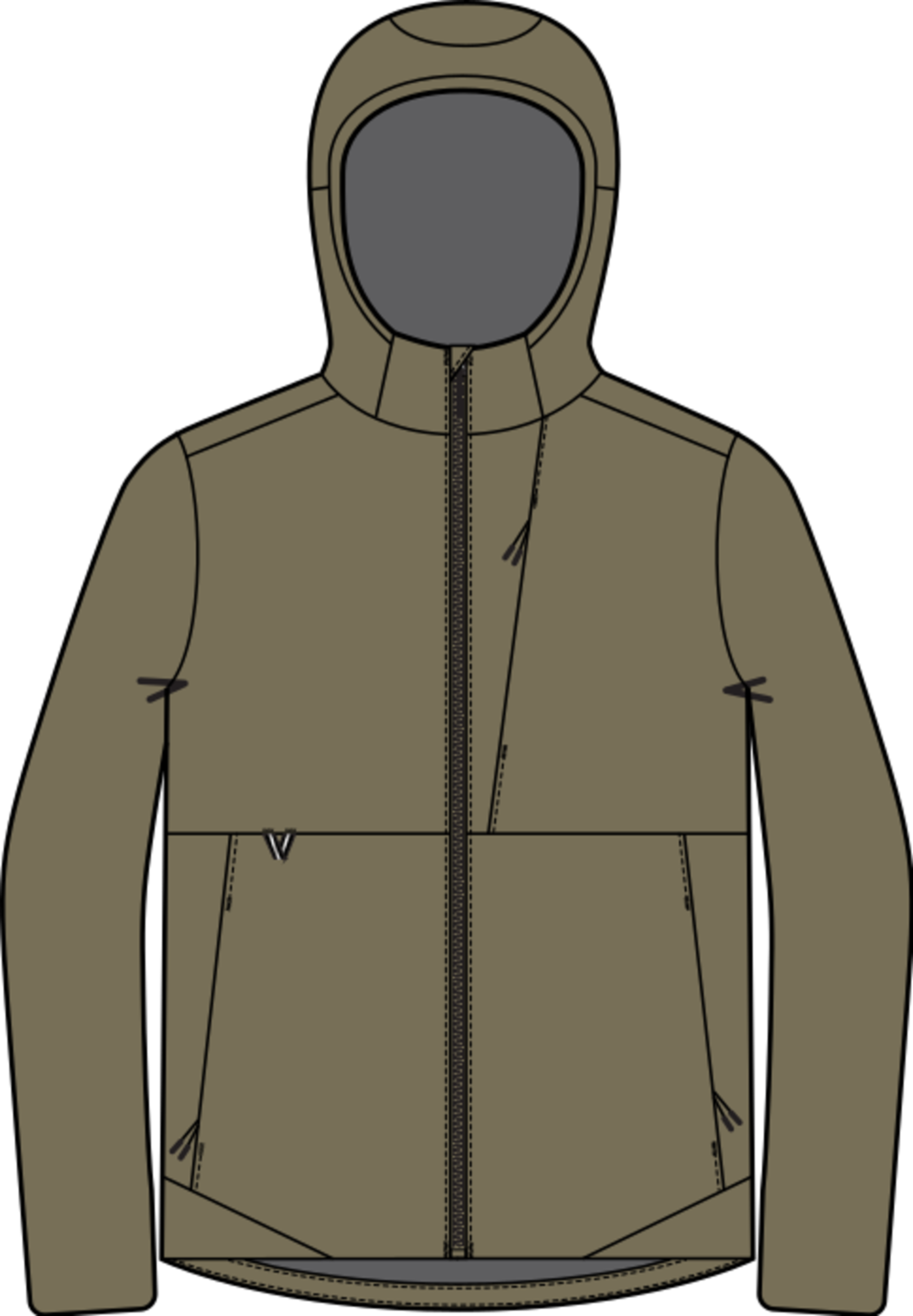 M Multipath Hooded Ins Jkt