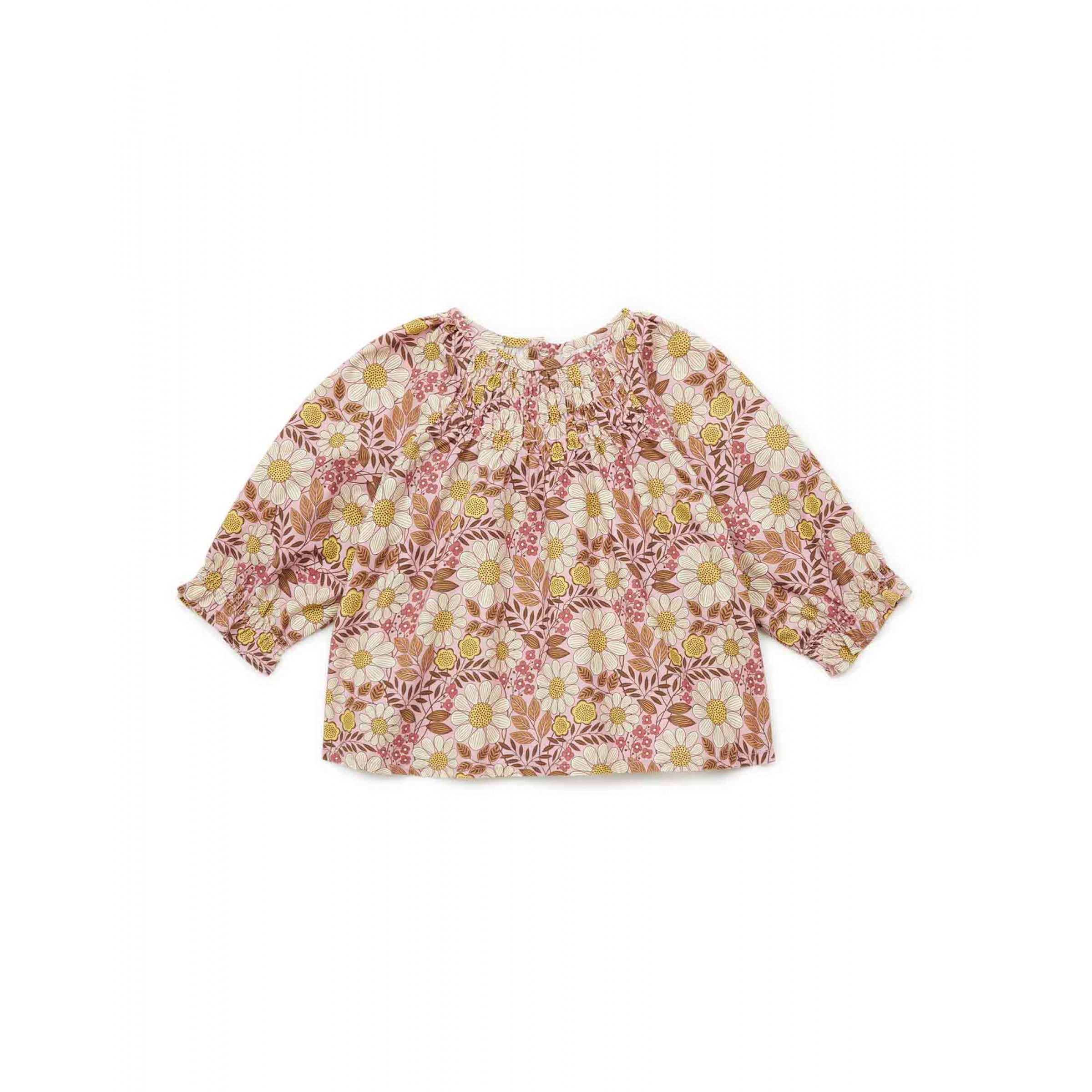 Baby Girls Pink Flower Cotton Top