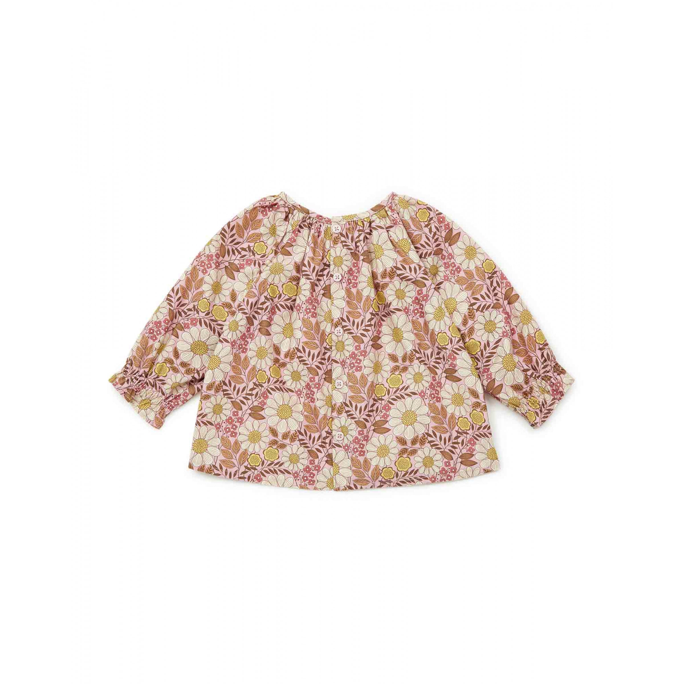 Baby Girls Pink Flower Cotton Top