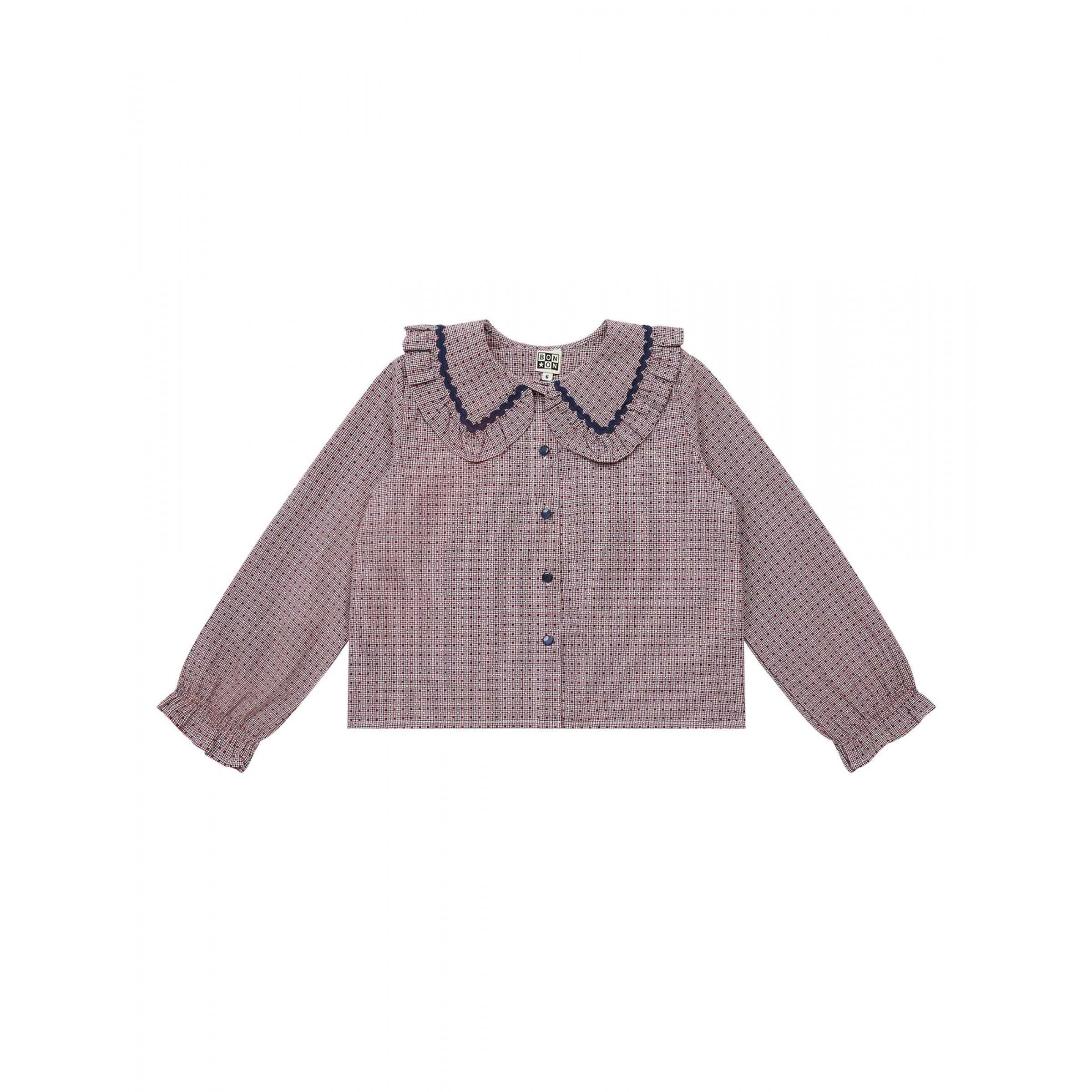 Girls Pink Ruffled Cotton Shirt