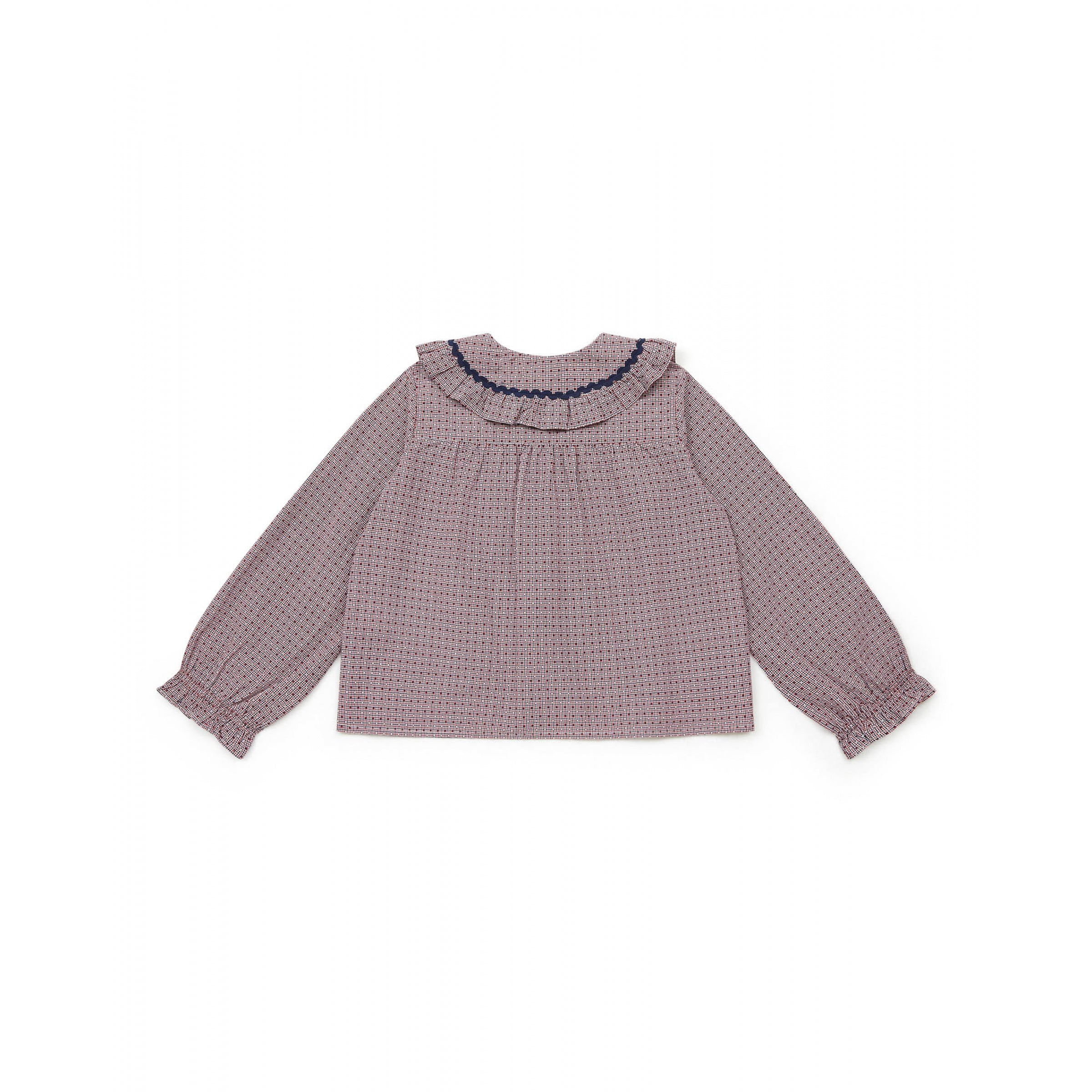 Girls Pink Ruffled Cotton Shirt