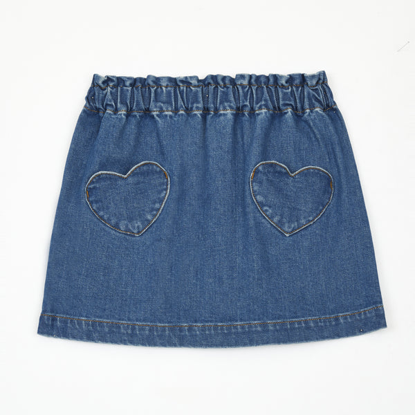 Girls Blue Denim Skirt