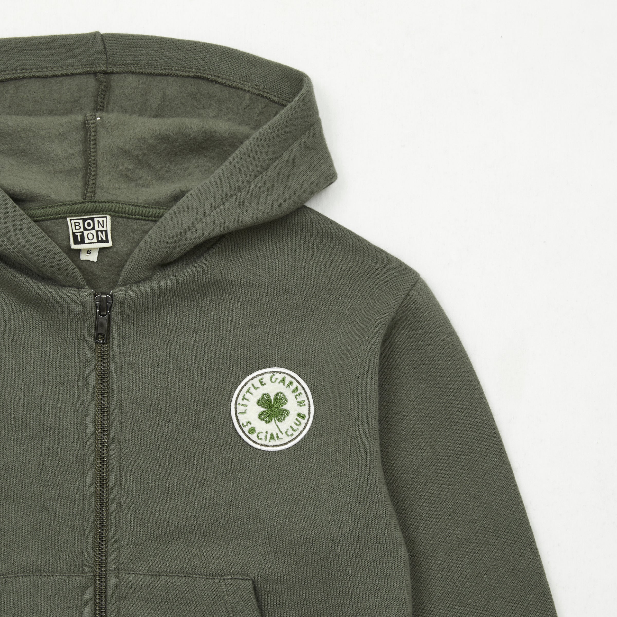 Boys Dark Green Zip-Up Top