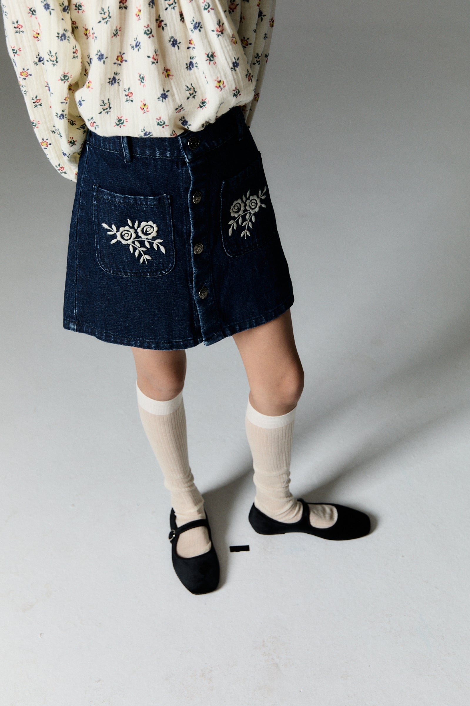 Girls Blue Denim Skirt