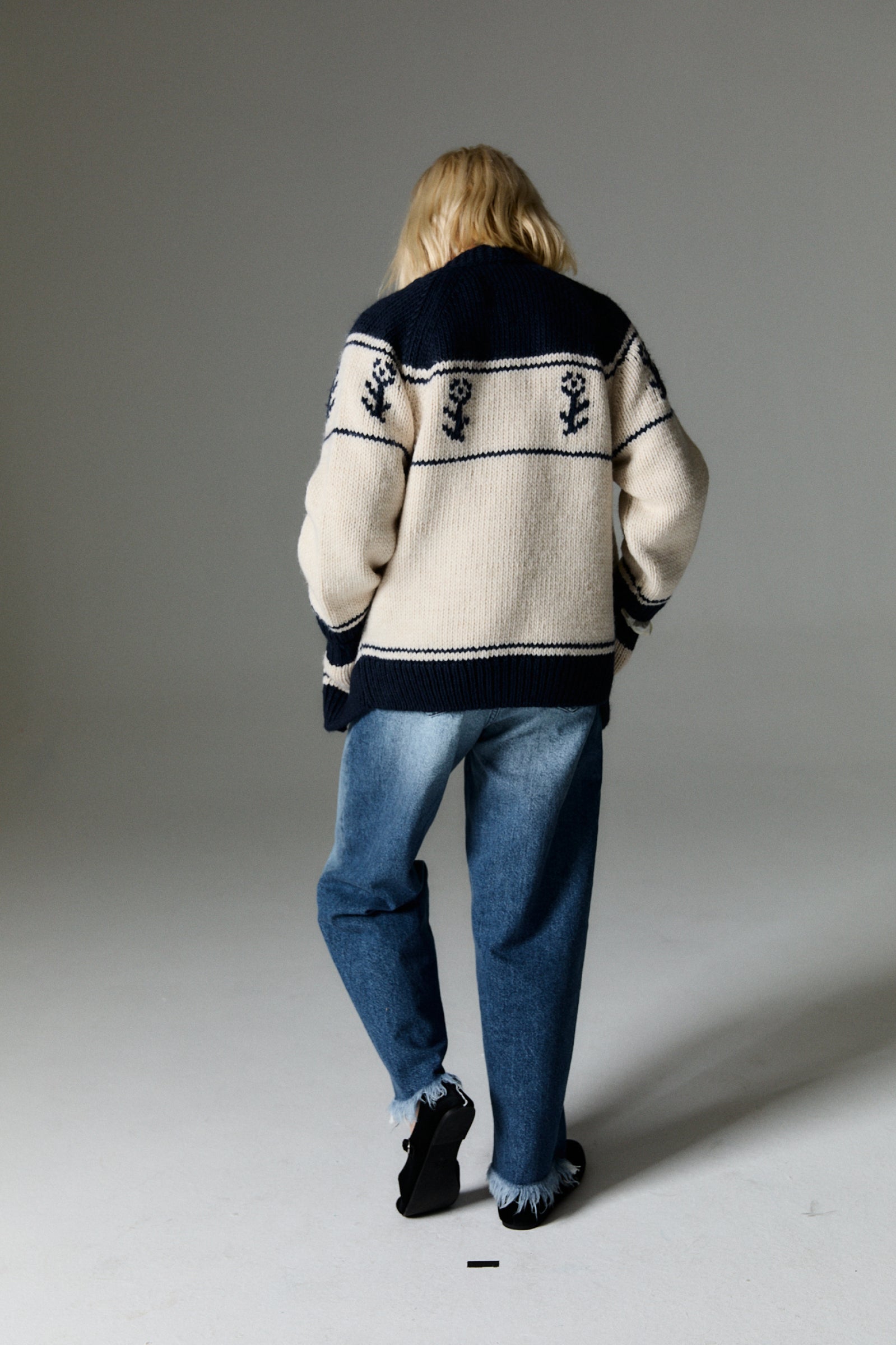 Girls Cream Wool Cardigan