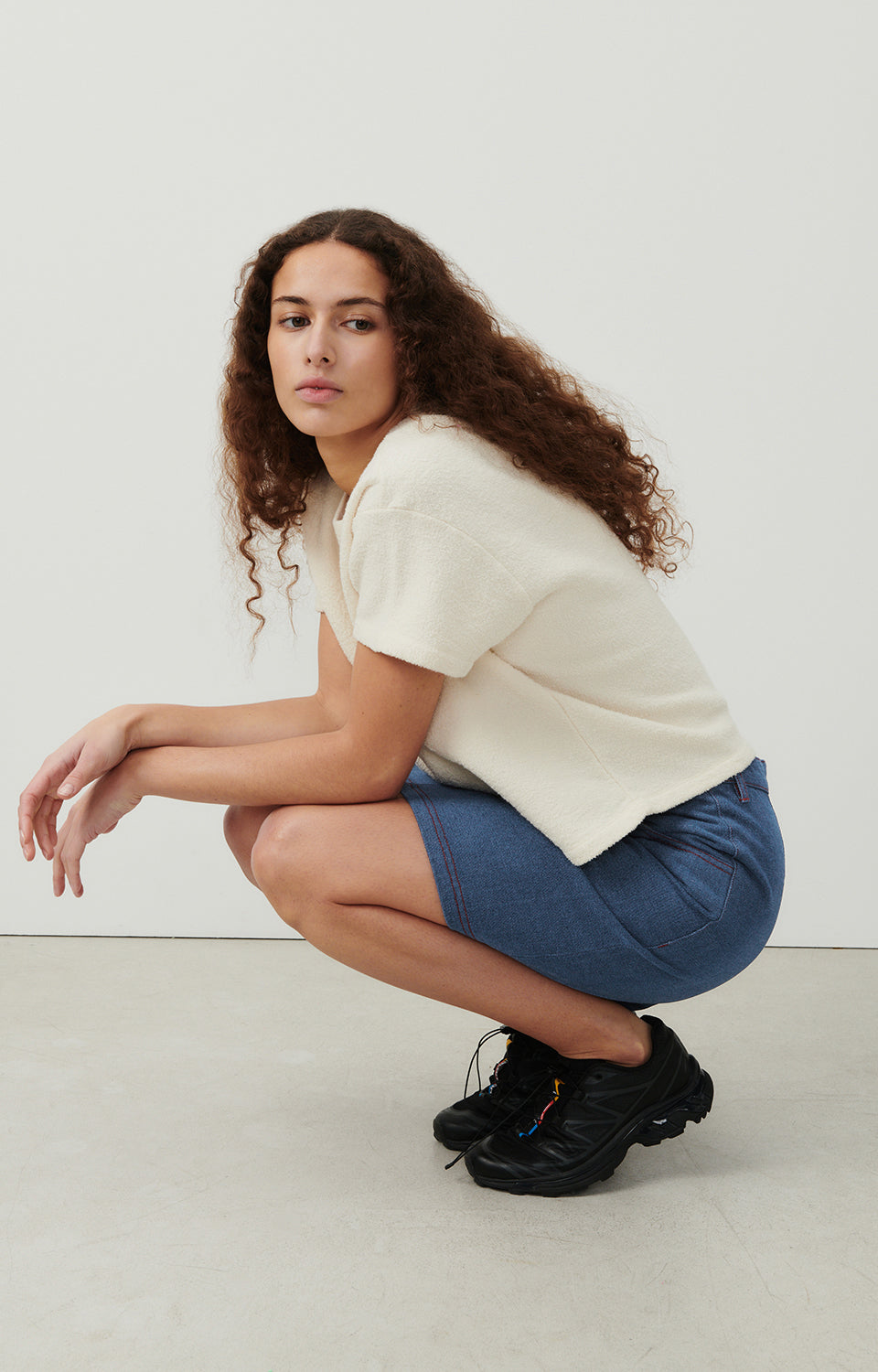 Women Beige Cotton T-Shirt