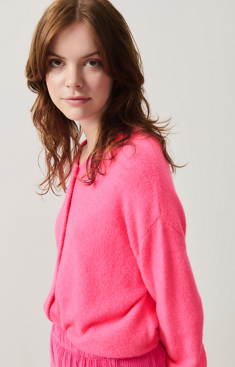 Women Pink Knit Cardigan