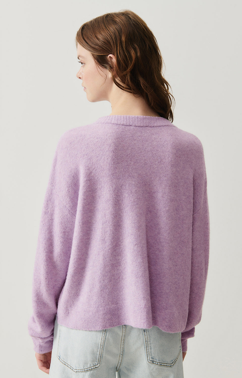 Women Purple Knit Cardigan