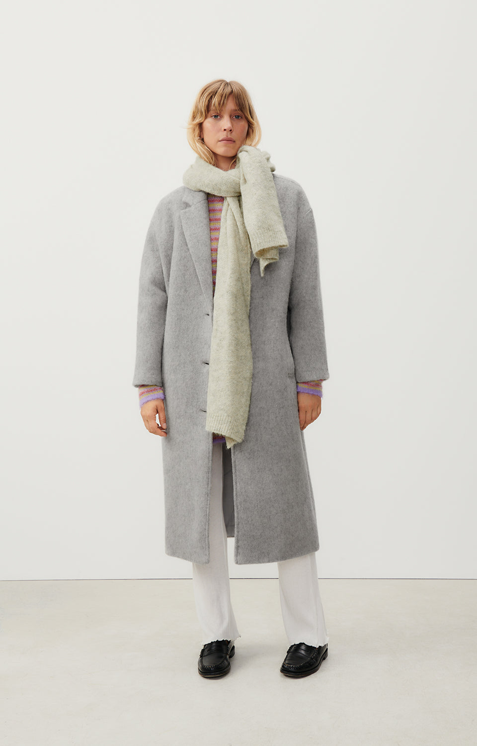 Adult Beige Grey Scarf