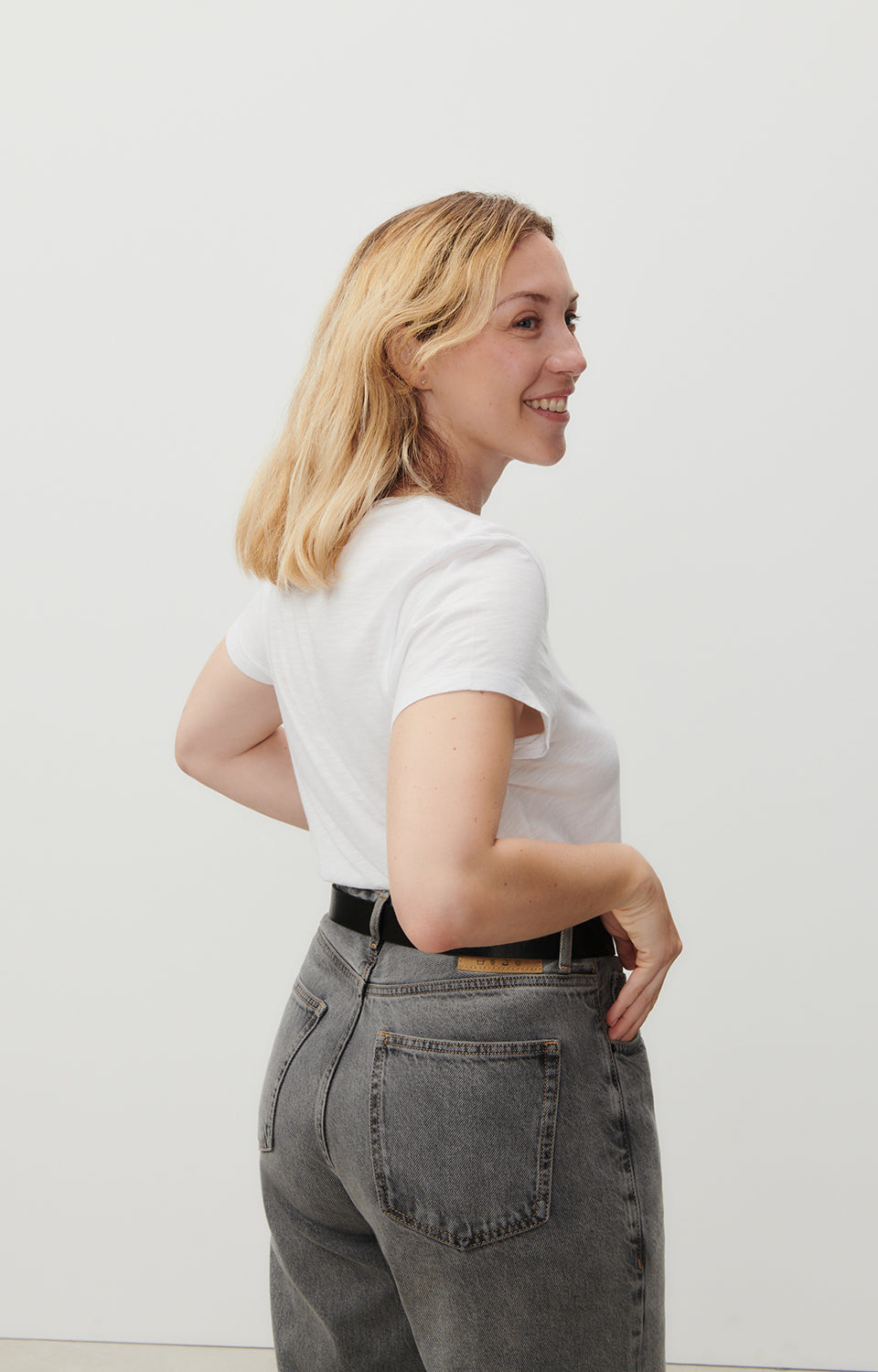 Women White Cotton T-Shirt