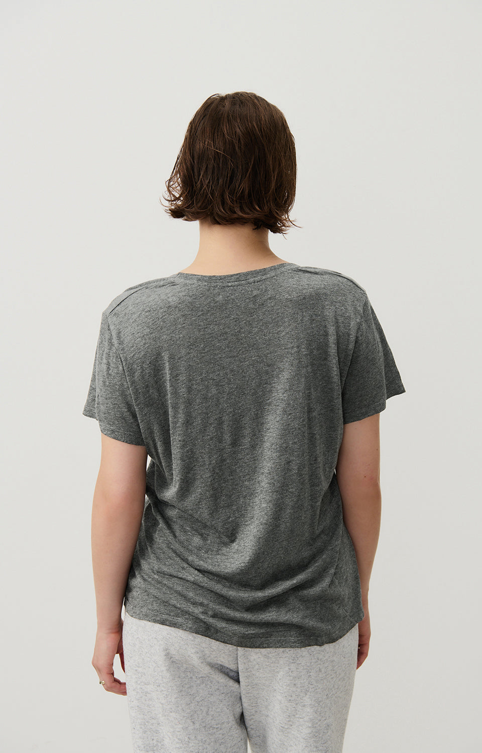 Women Dark Grey Cotton T-Shirt
