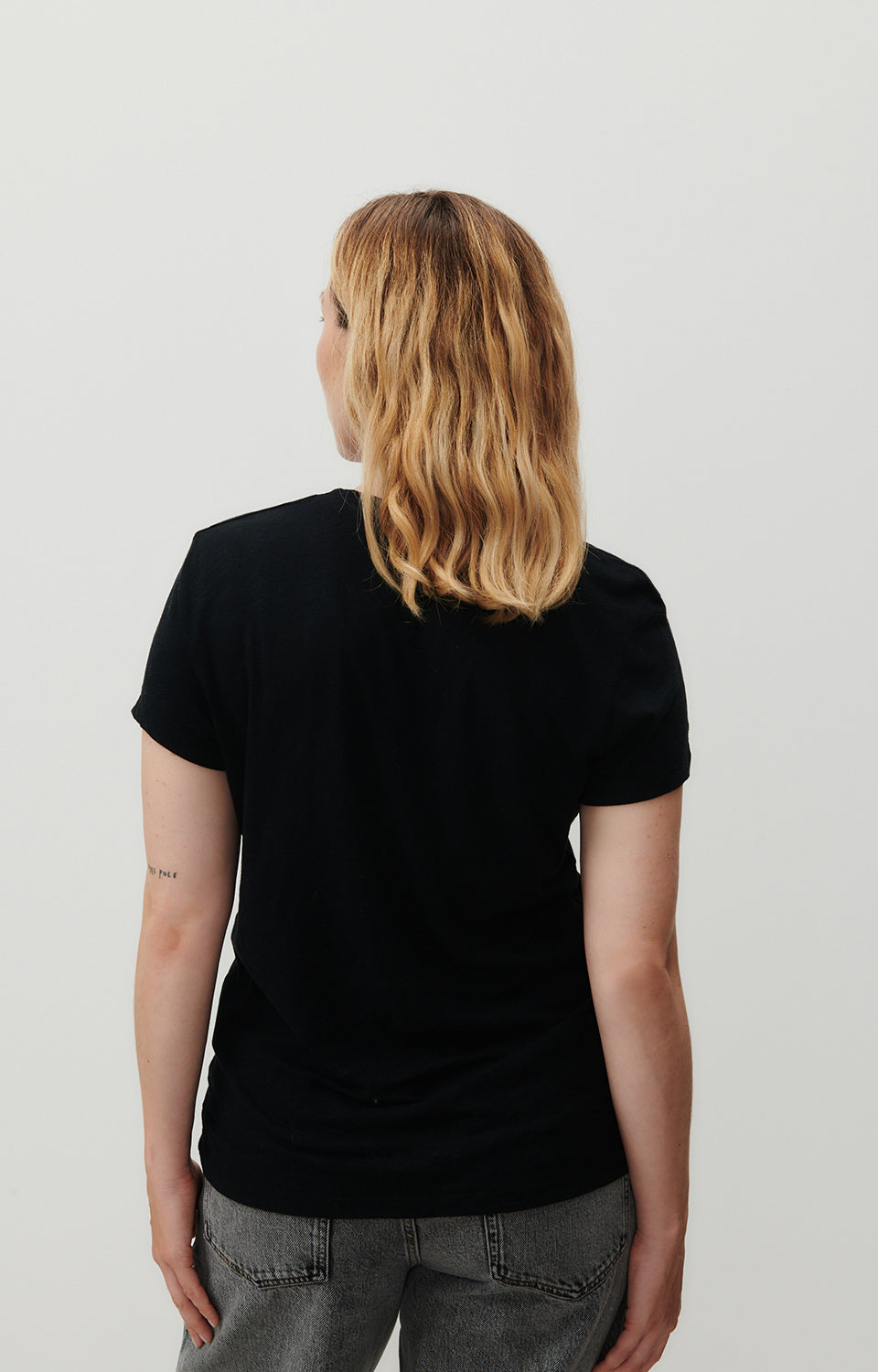 Women Black Cotton T-Shirt