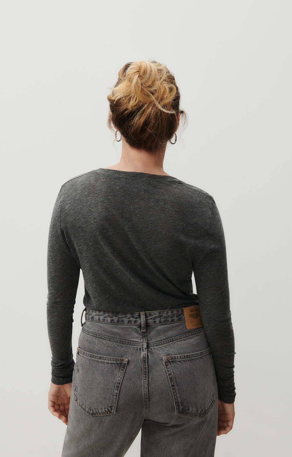 Women Dark Grey Cotton T-Shirt
