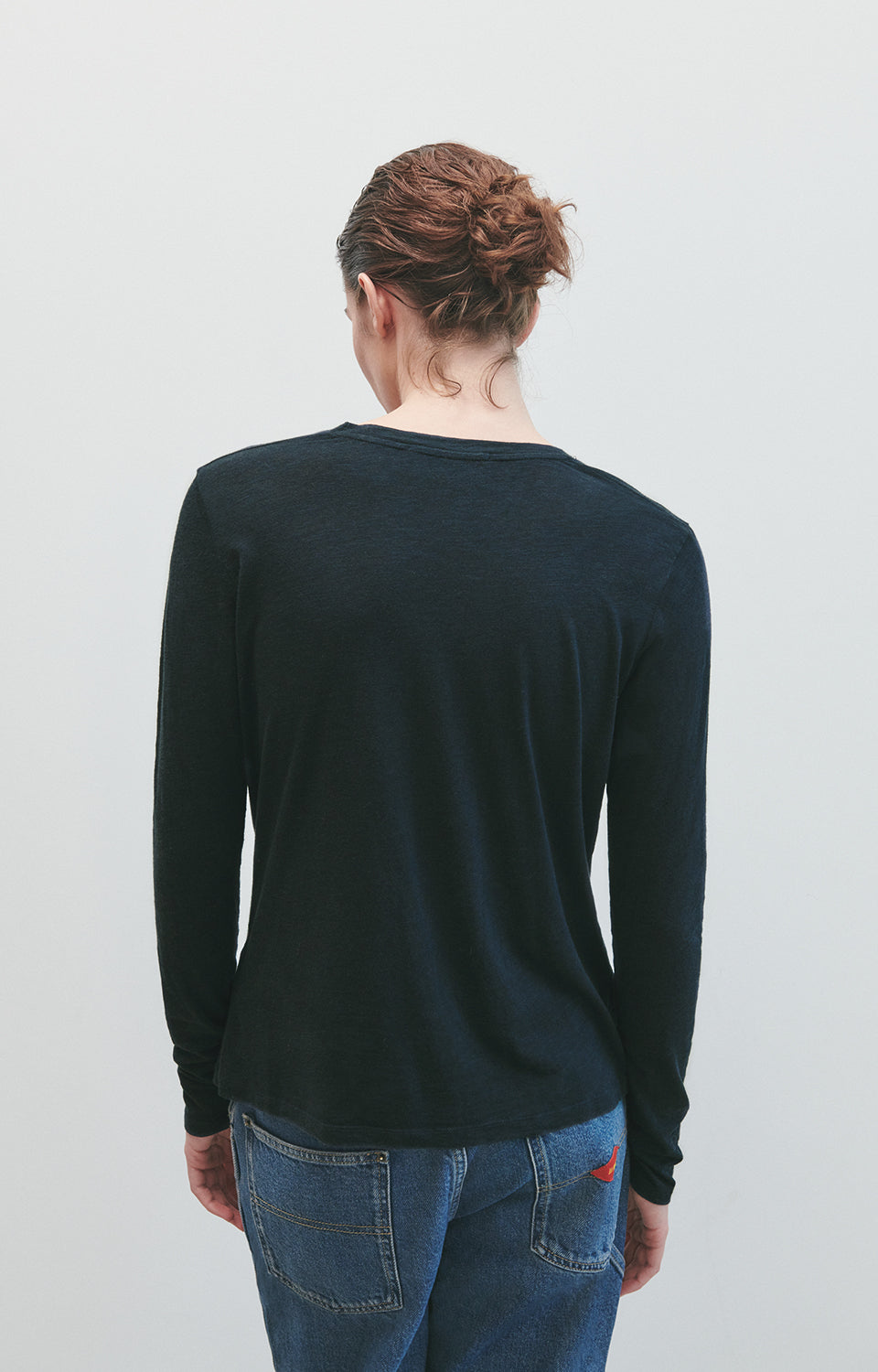 Women Navy Cotton T-Shirt