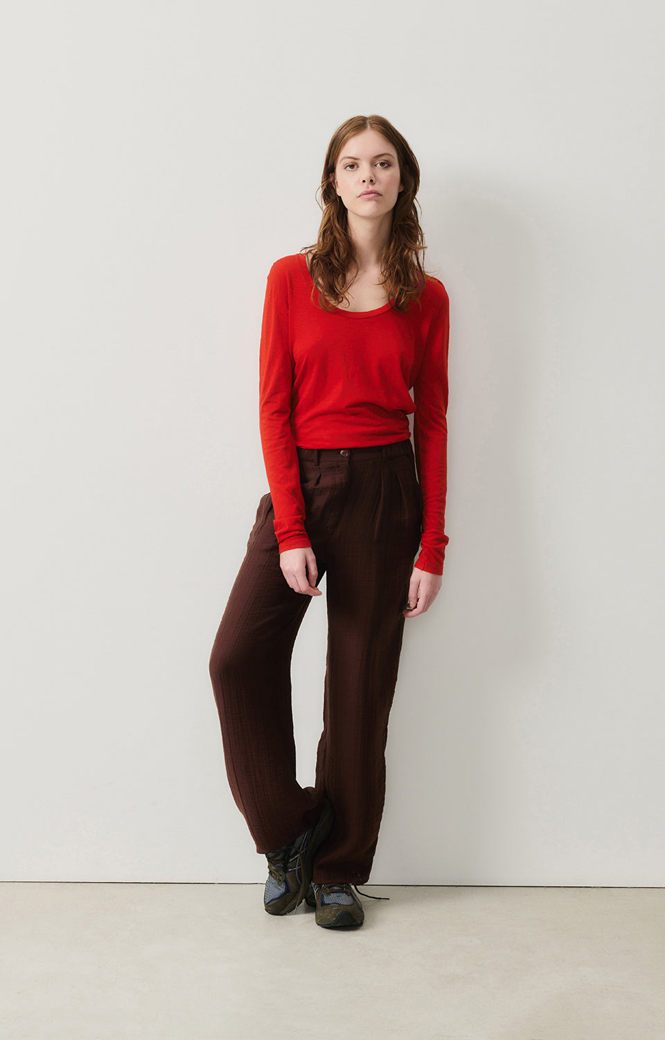 Women Red Cotton T-Shirt