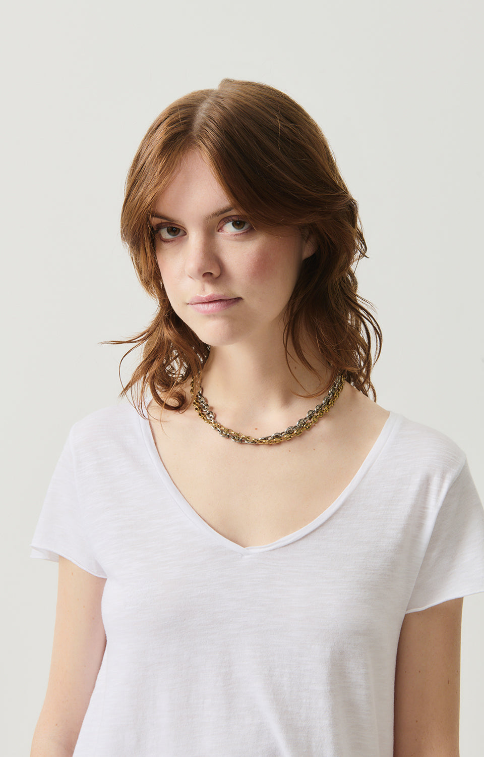 Women White Cotton T-Shirt