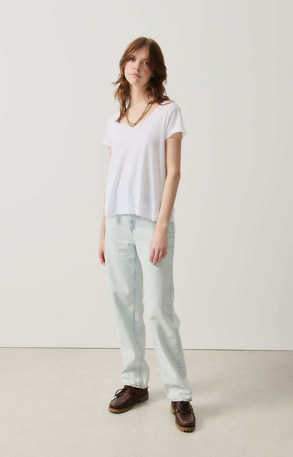 Women White Cotton T-Shirt