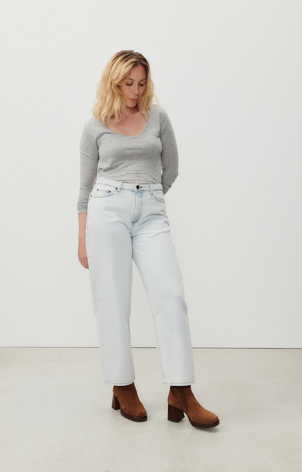Women Grey Cotton T-Shirt