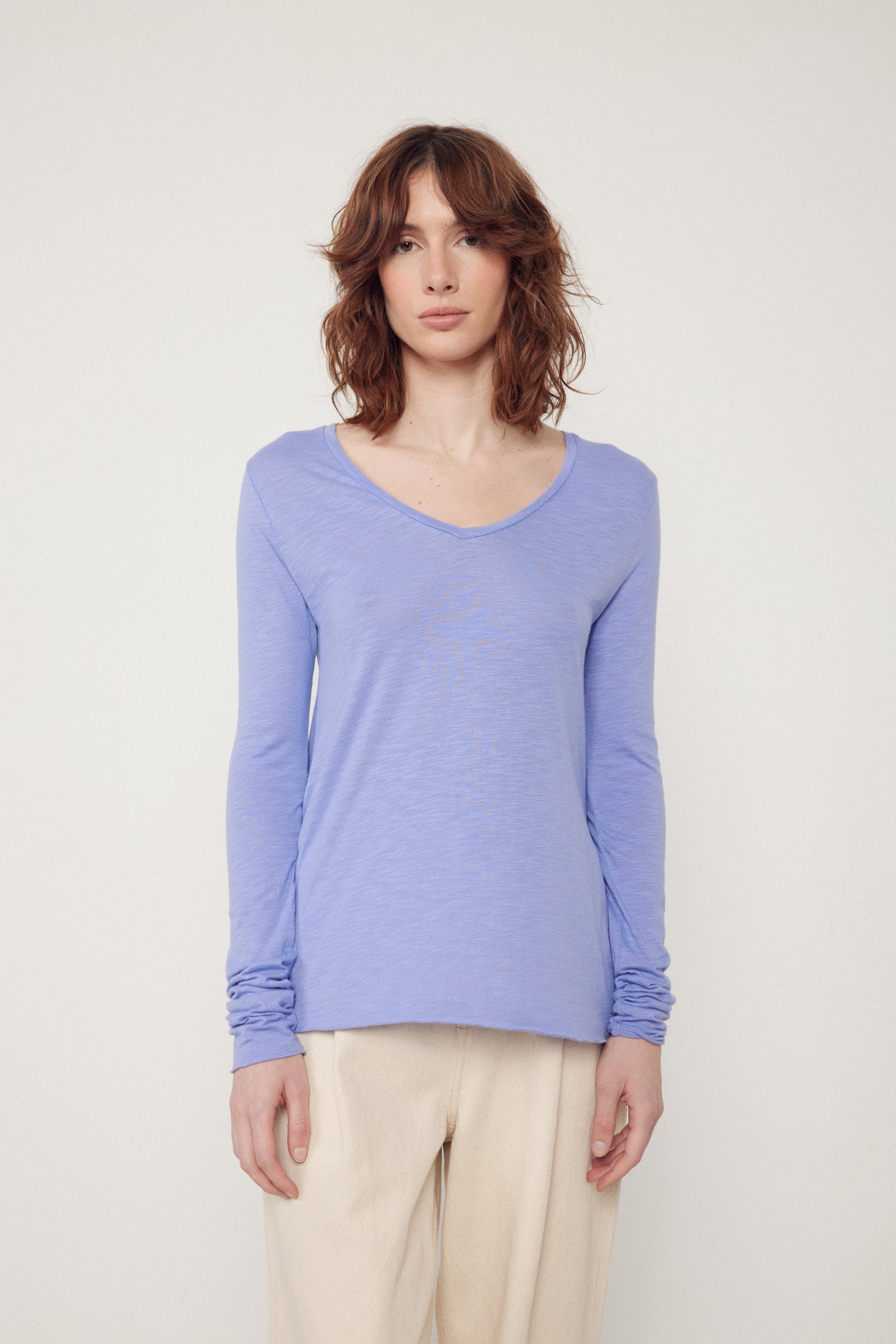 Women Purple Cotton T-Shirt