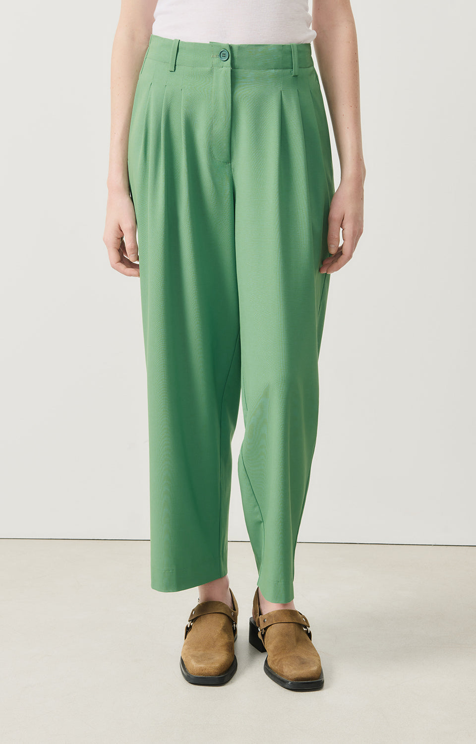 Women Green Trousers