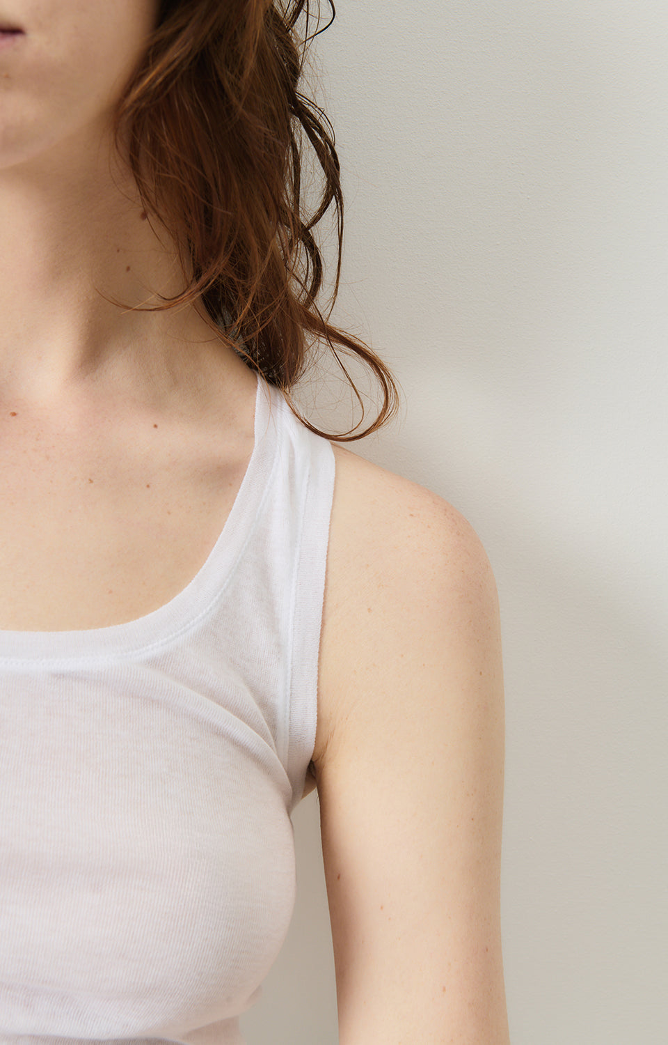 Women White Cotton Vest
