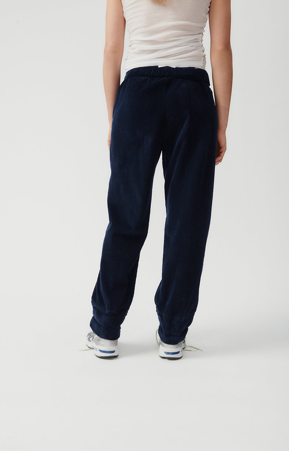 Women Navy Corduroy Trousers