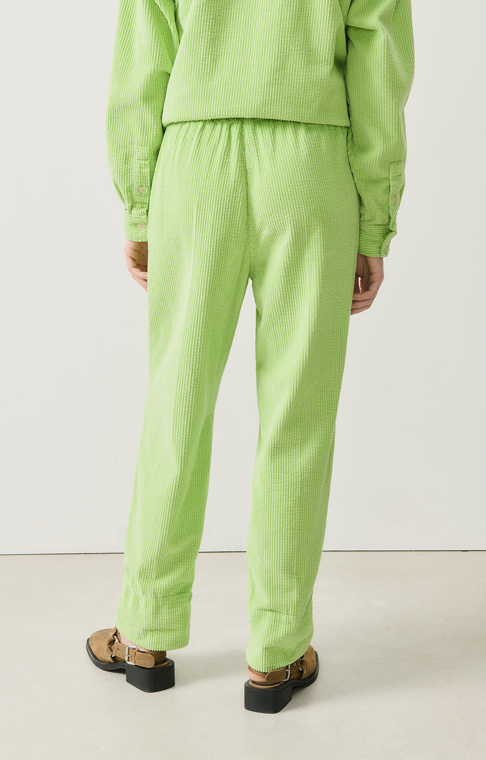 Women Cyan Corduroy Trousers