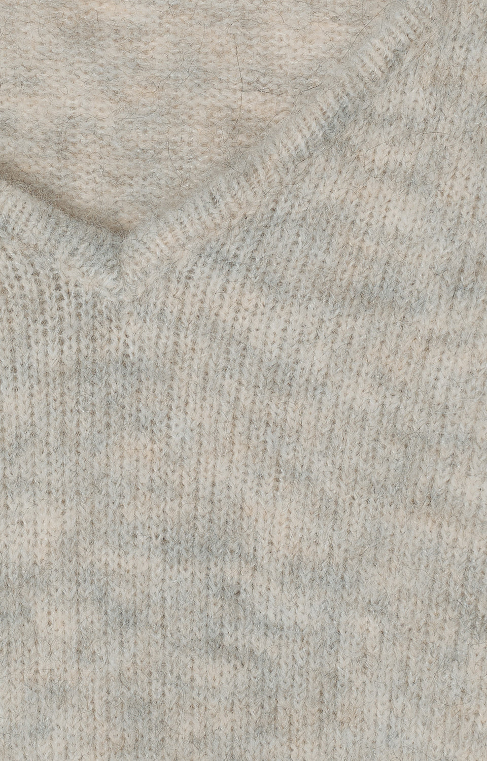Women Beige Grey Knit Sweater