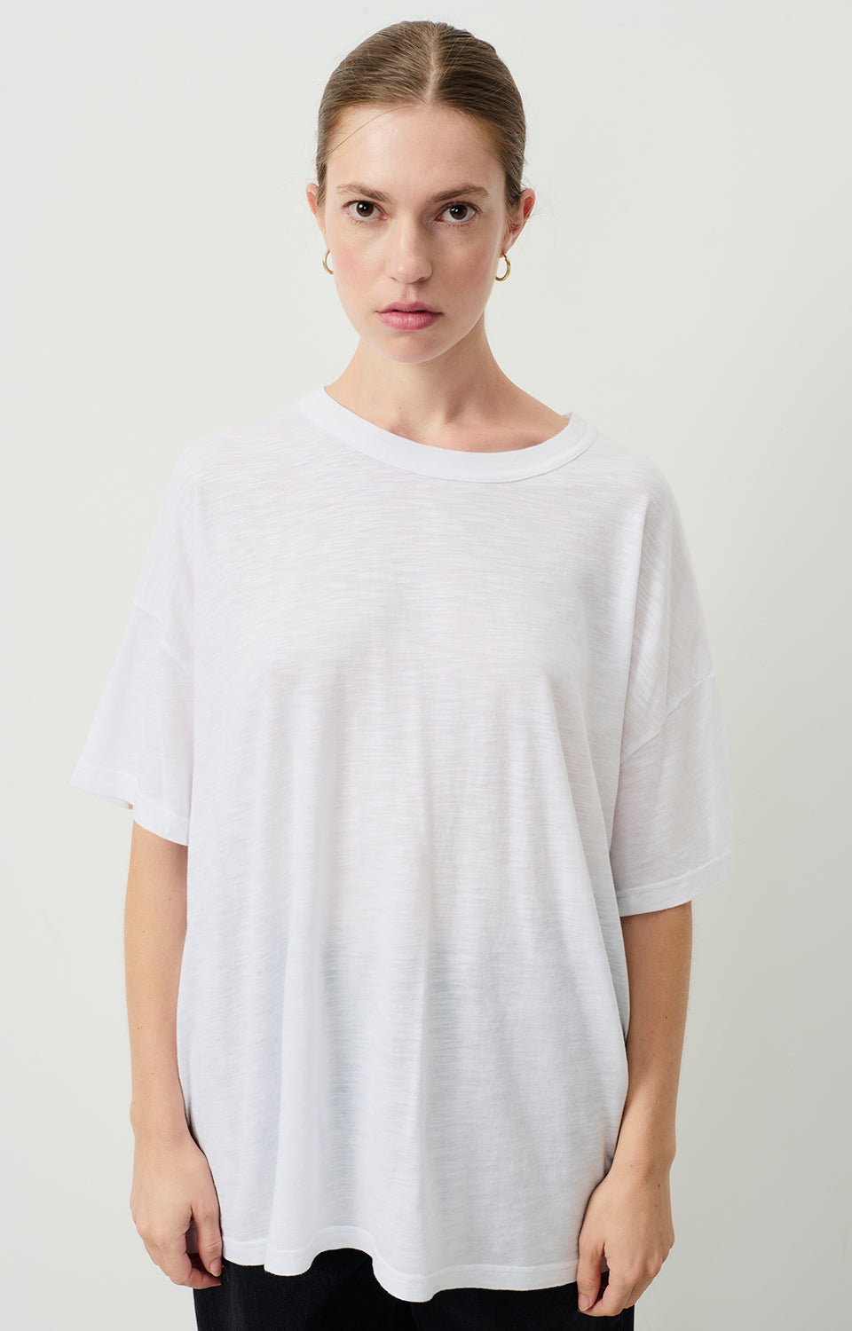 Women White Cotton T-Shirt