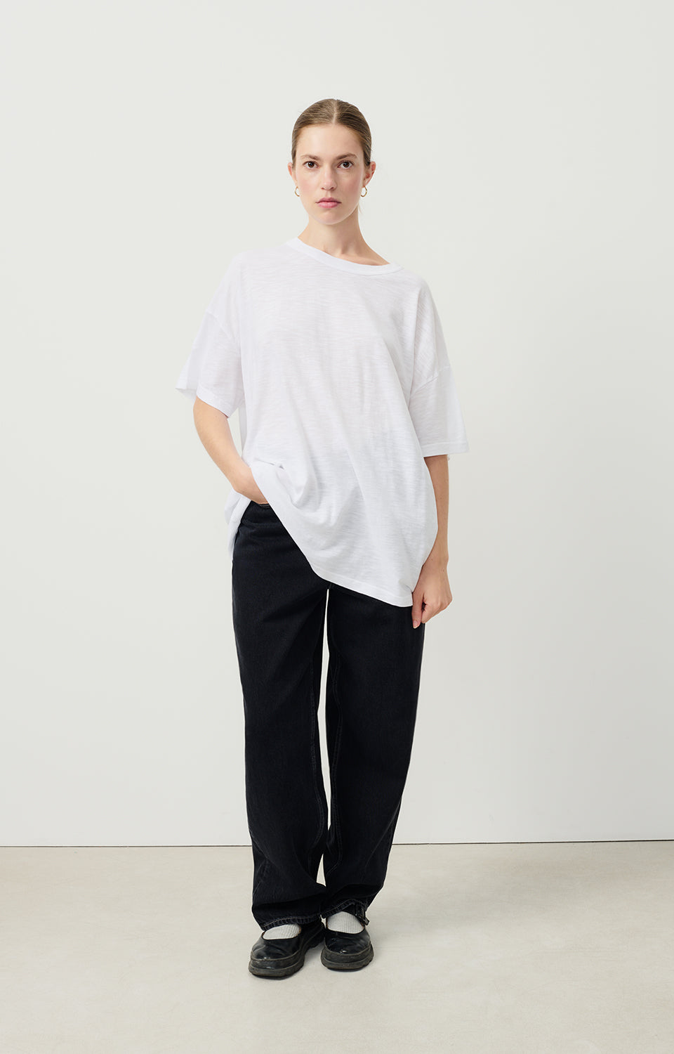 Women White Cotton T-Shirt