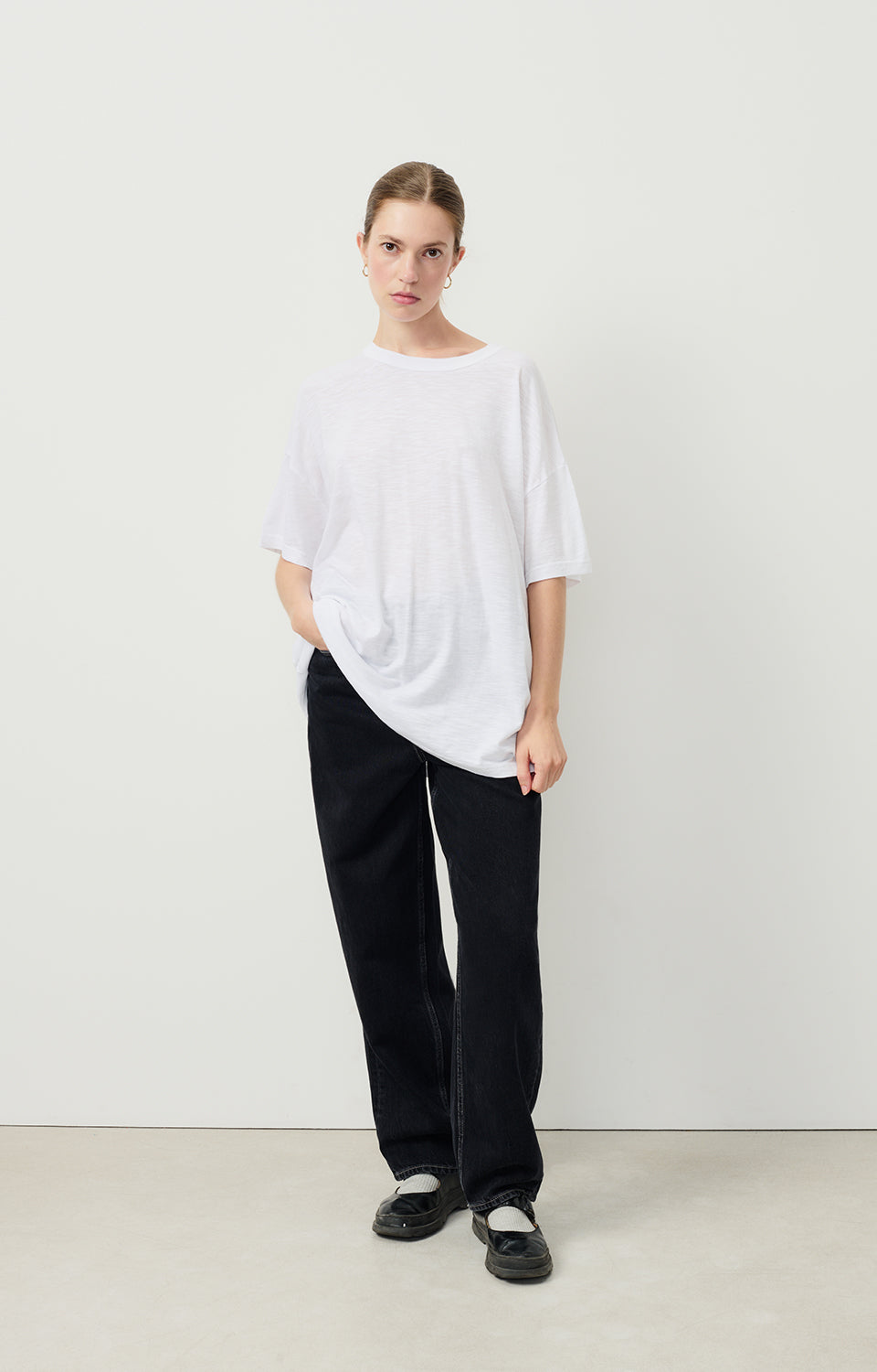 Women White Cotton T-Shirt