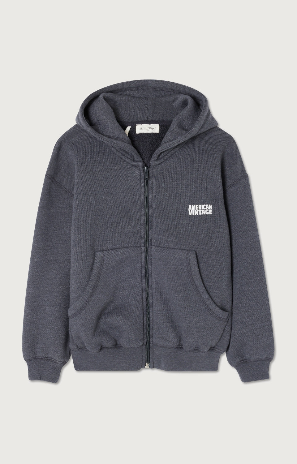 Boys & Girls Dark Grey Cotton Zip-Up Top