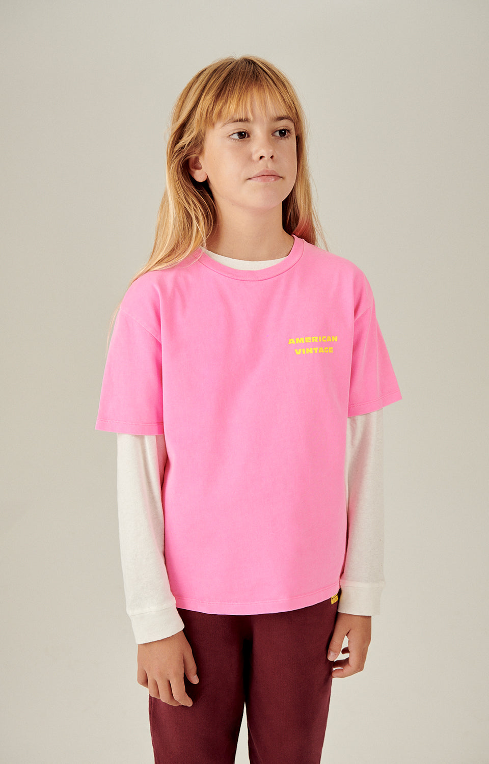 Boys & Girls Pink Cotton T-Shirt