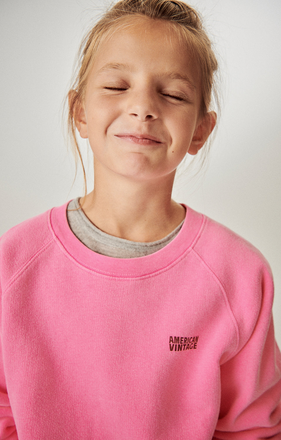 Boys & Girls Pink Cotton Sweatshirt