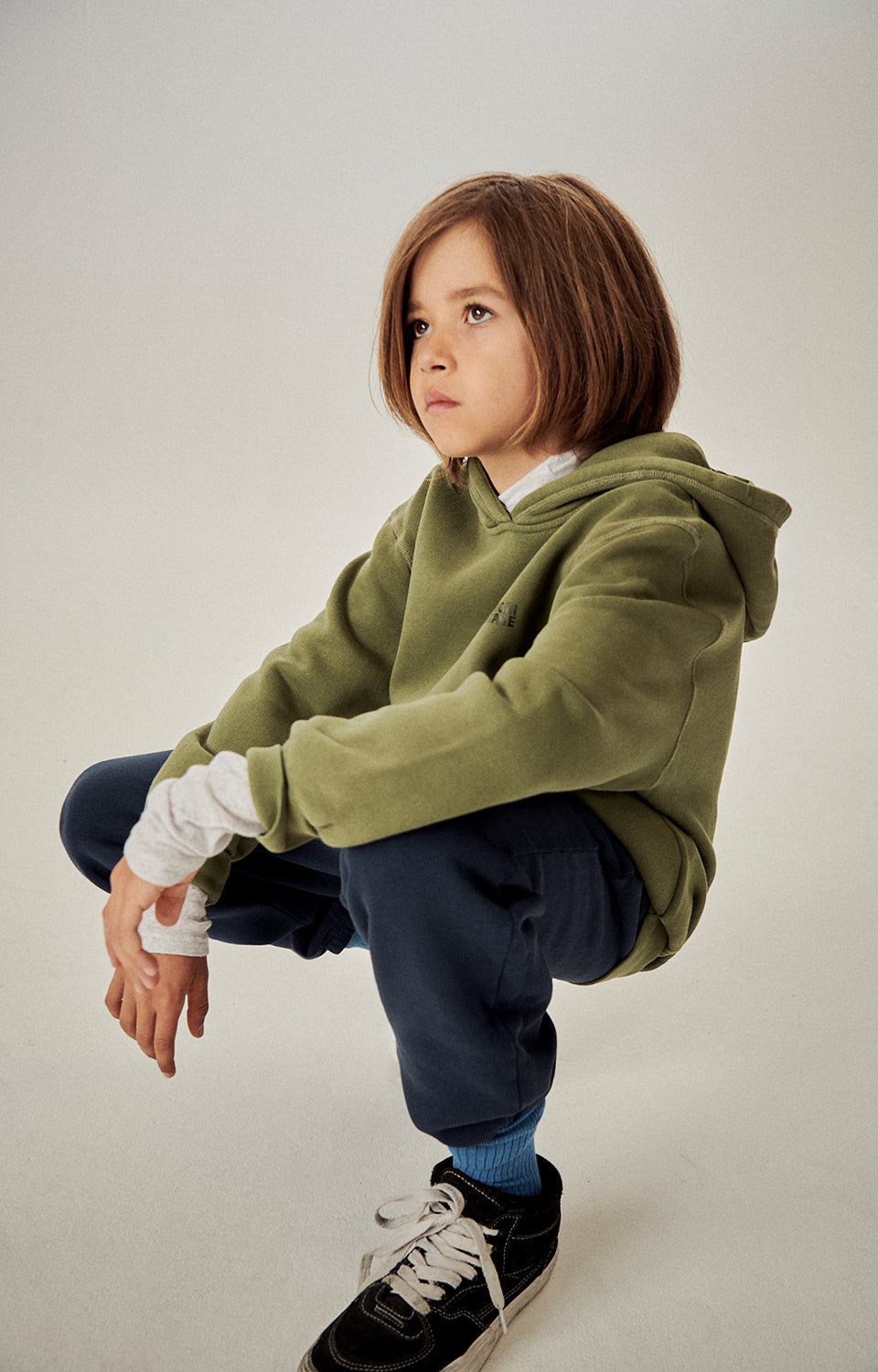 Boys & Girls Dark Blue Cotton Trousers