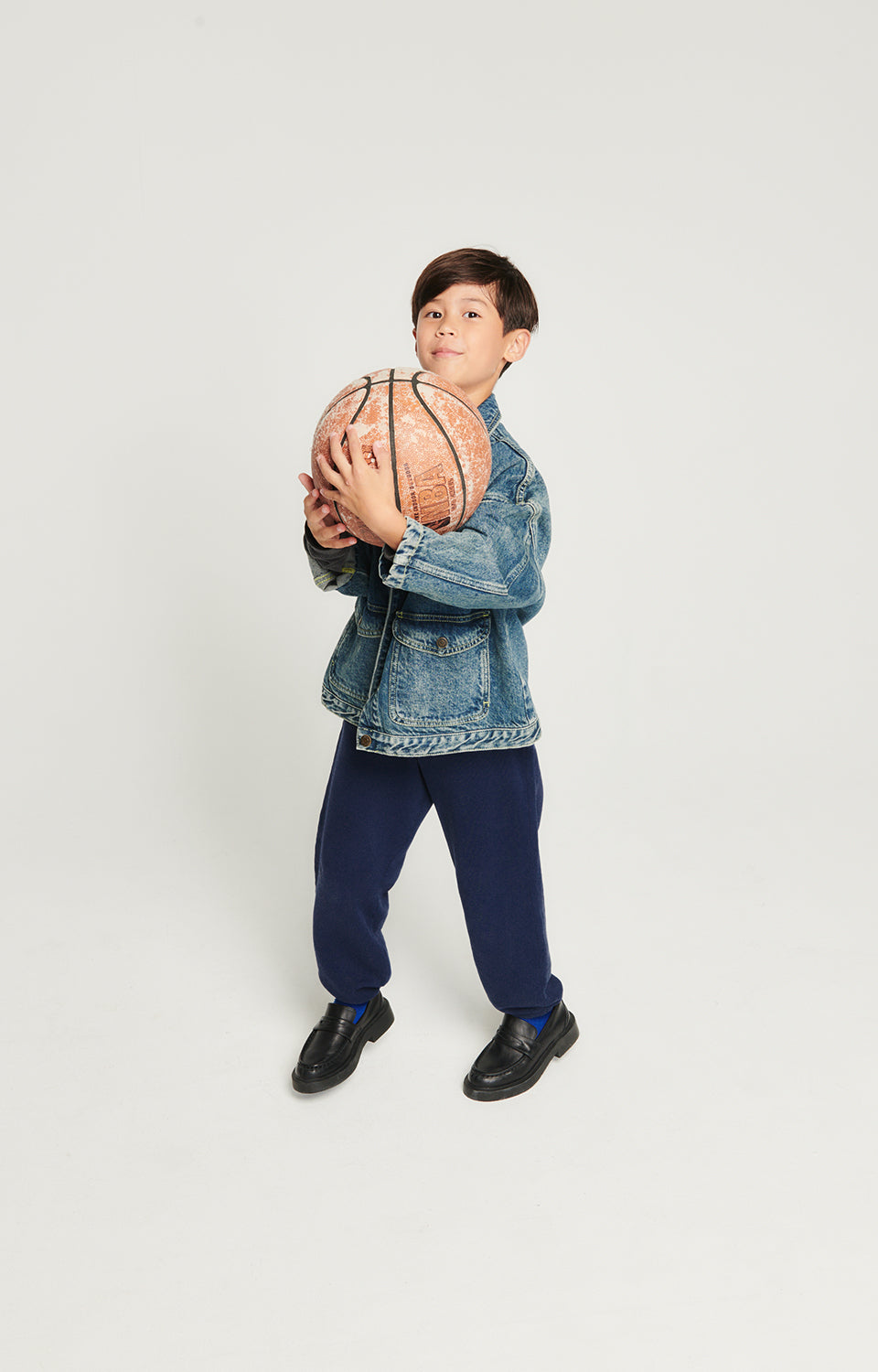 Boys & Girls Dark Blue Cotton Trousers