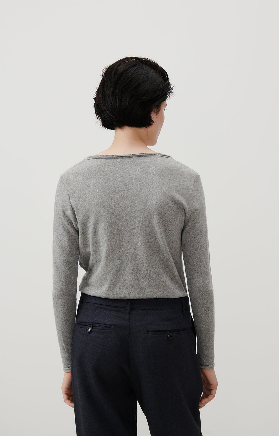 Women Grey Cotton T-Shirt
