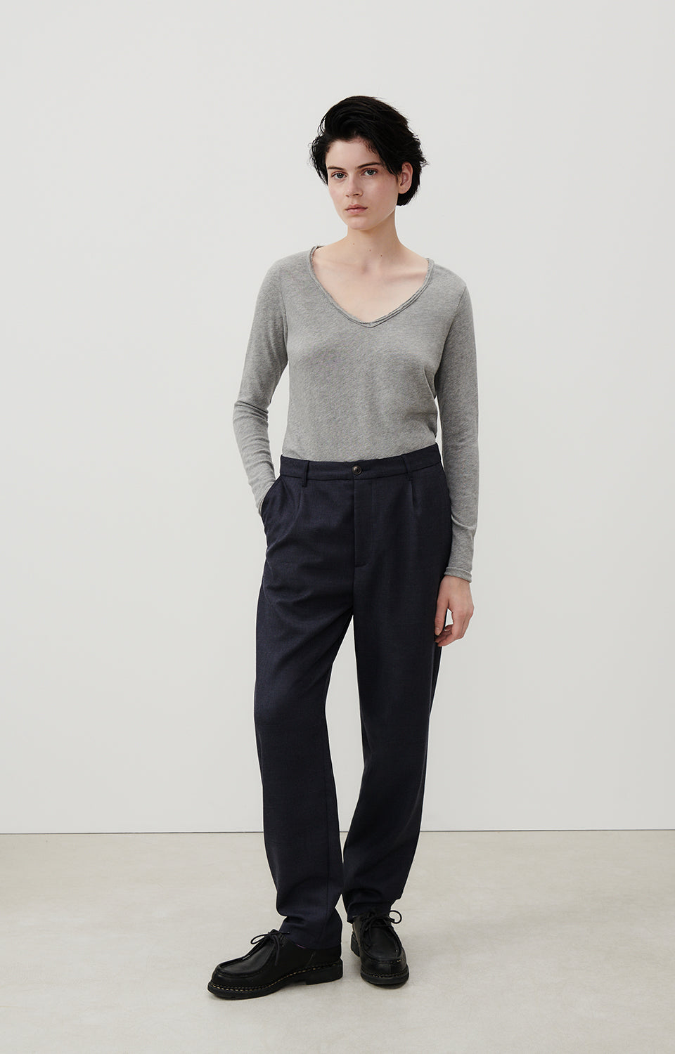 Women Grey Cotton T-Shirt