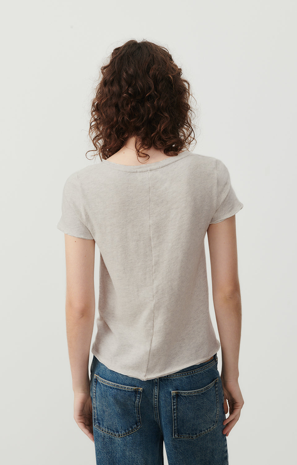 Women Beige Cotton T-Shirt