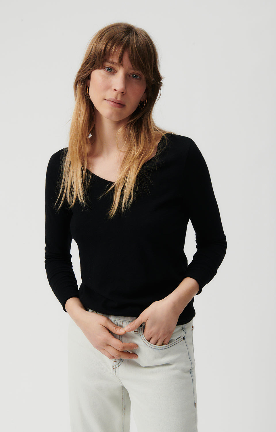 Women Black Cotton T-Shirt