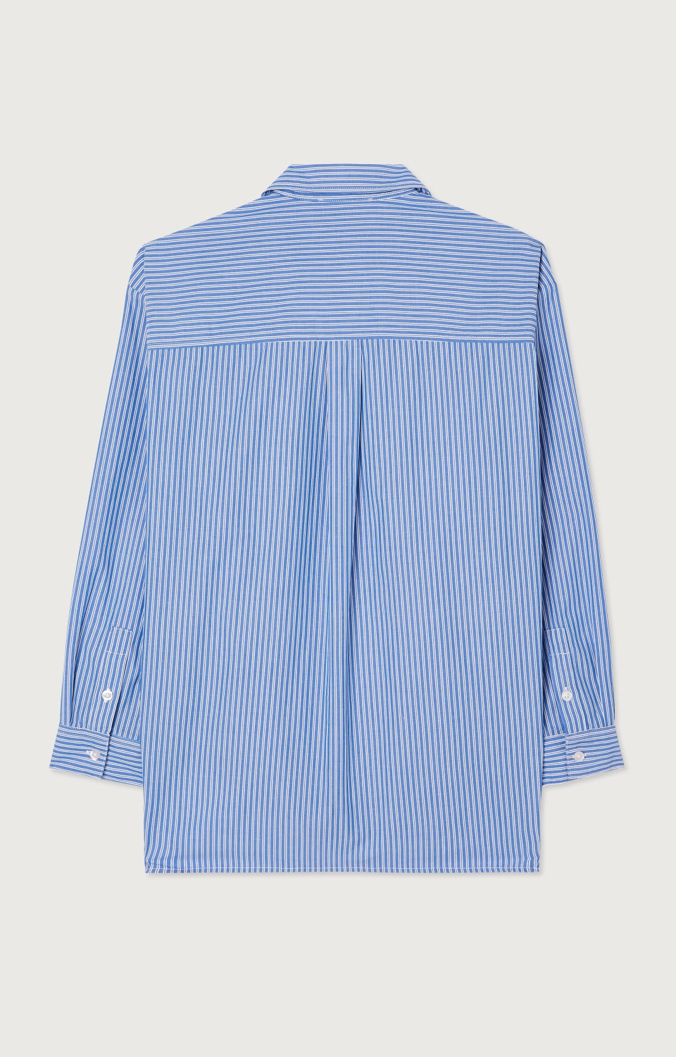 Women Blue Stripes Cotton Shirt