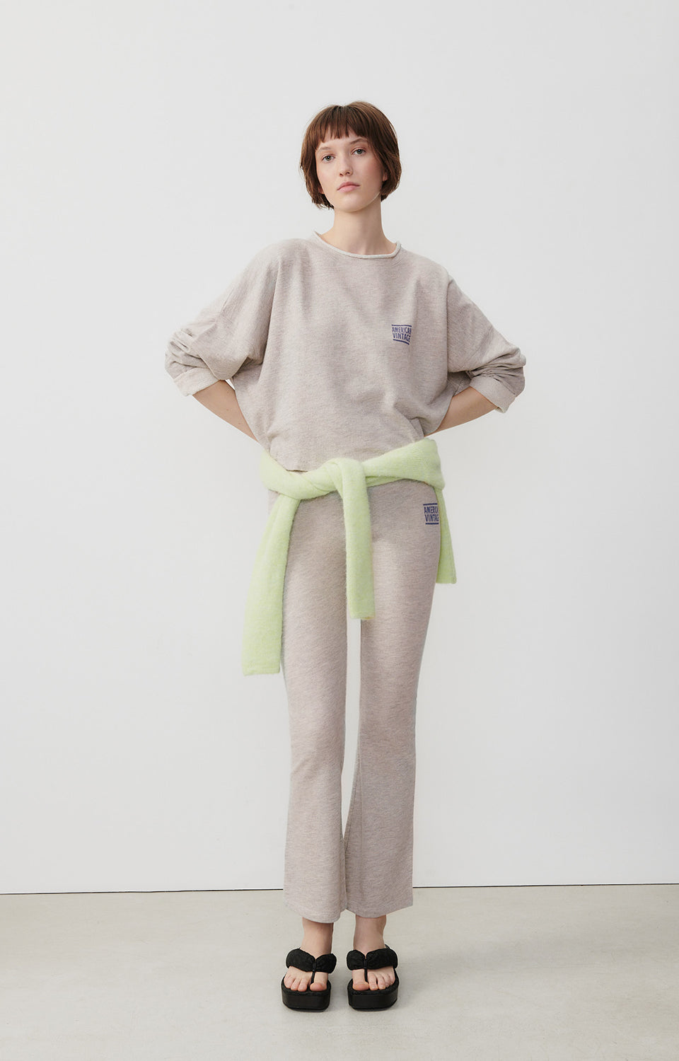 Women Grey Cotton Trousers