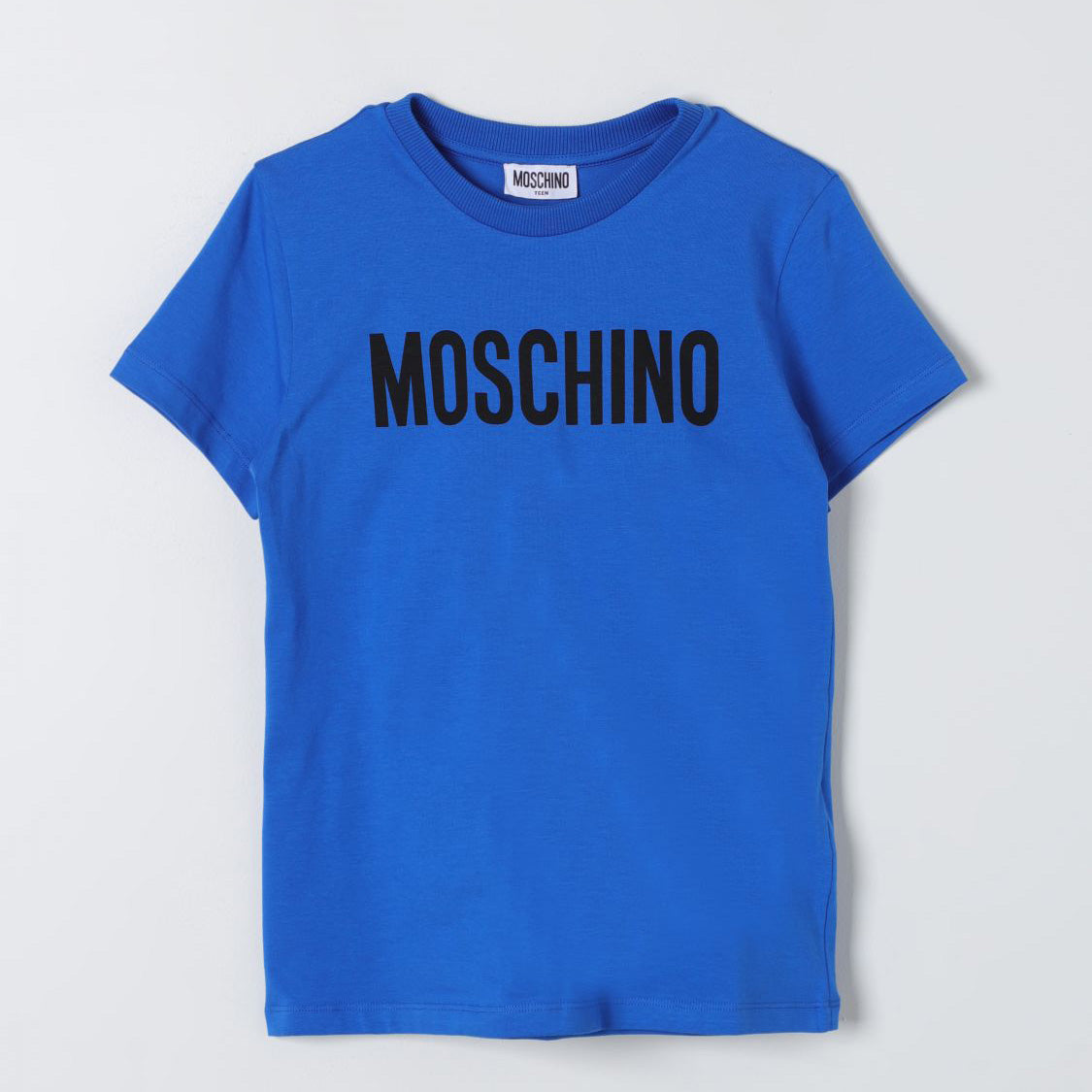 Boys & Girls Blue Logo Cotton T-Shirt